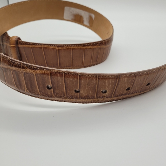 BRIGHTON | vintage 1995 90s embossed leather belt - Picture 3 of 7